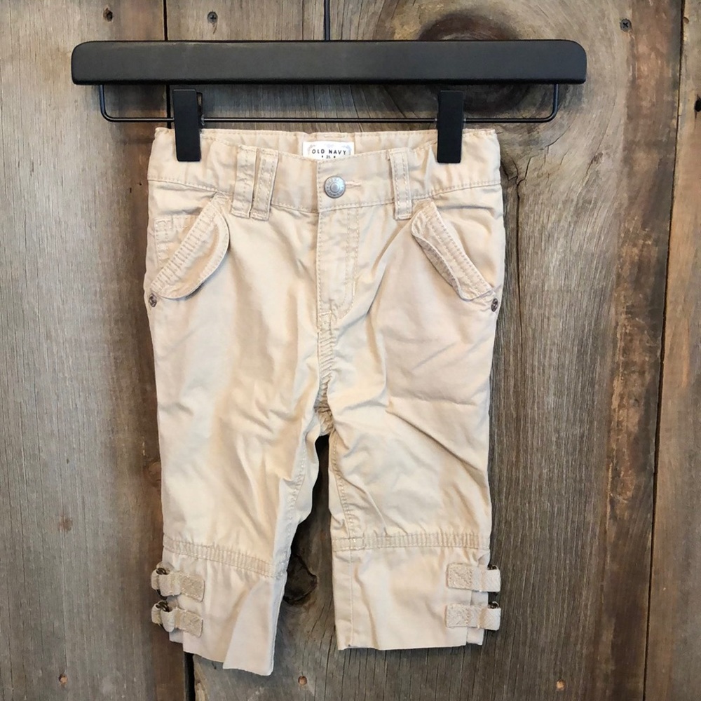 Old Navy Khaki Tan Crop Utility Pant 5 Pocket Size 2t - Picture 1 of 14
